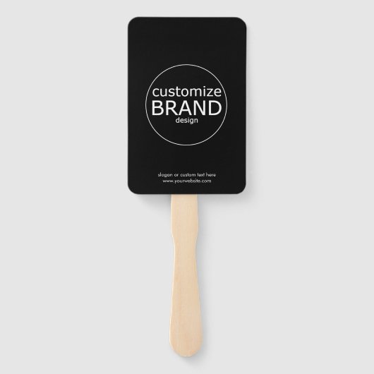 ロゴ付きプロモハンドファン |黒モダン色 ハンドファン (裏面)