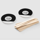 ロゴ付きプロモラウンド白黒ハンドファン ハンドファン (組立なし)