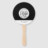 ロゴ付きプロモラウンド白黒ハンドファン ハンドファン (正面)