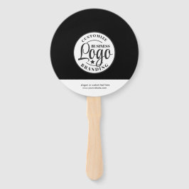 ロゴ付きプロモラウンド白黒ハンドファン ハンドファン