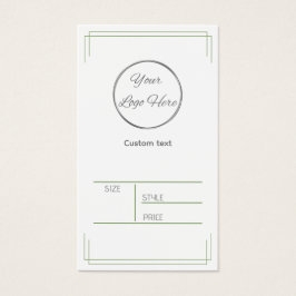 ロゴ付きベーシックグリーンホワイト製品の価格ラベル