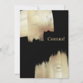 ロゴ付きホリデーシーズン ゴールド ブラック チェアーズ 新年おめでとう シーズンカード (正面)