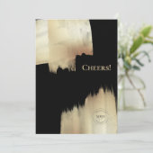 ロゴ付きホリデーシーズン ゴールド ブラック チェアーズ 新年おめでとう シーズンカード (スタンド正面)