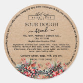 ロゴ付きホリデーパッケージコテージ法の食品ラベル ラウンドシール (正面)