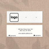 ロゴ付きホワイトレザーイヤリングディスプレイの追加 スキニー名刺