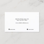 ロゴ付きホワイトレザーイヤリングディスプレイの追加 名刺 (裏面)