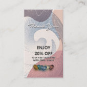 ロゴ付きホームベースのモダンビジネス 割引カード (正面)