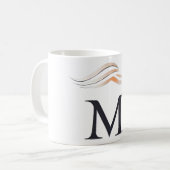 ロゴ付きマグカップ"M" コーヒーマグカップ (正面左)