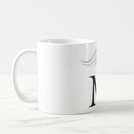 ロゴ付きマグカップ"M" コーヒーマグカップ (左)