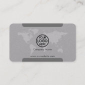 ロゴ付きミニマリストの灰色名刺 名刺 (正面)