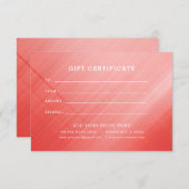 ロゴ付きミニマルなビジネスギフト証明書 (正面/裏面)