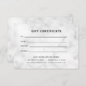 ロゴ付きミニマルなビジネスギフト証明書 (正面/裏面)