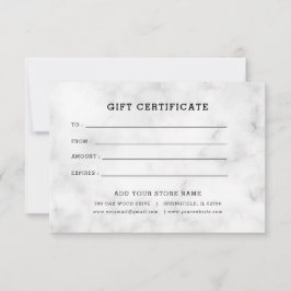 ロゴ付きミニマルなビジネスギフト証明書