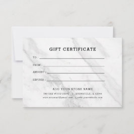 ロゴ付きミニマルなビジネスギフト証明書