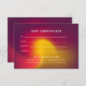 ロゴ付きミニマルなビジネスギフト証明書 (正面/裏面)