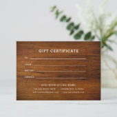 ロゴ付きミニマルなビジネスギフト証明書 (スタンド正面)