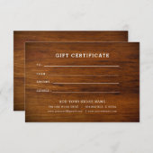 ロゴ付きミニマルなビジネスギフト証明書 (正面/裏面)