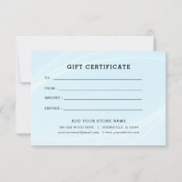 ロゴ付きミニマルなビジネスギフト証明書