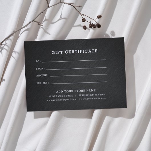 ロゴ付きミニマルなビジネスギフト証明書