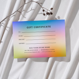 ロゴ付きミニマルなビジネスギフト証明書