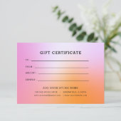 ロゴ付きミニマルなビジネスギフト証明書 (スタンド正面)