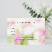 ロゴ付きミニマルなビジネスギフト証明書 (スタンド正面)