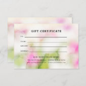 ロゴ付きミニマルなビジネスギフト証明書 (正面/裏面)