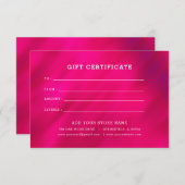 ロゴ付きミニマルなビジネスギフト証明書 (正面/裏面)