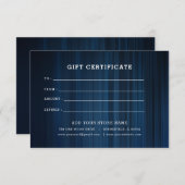 ロゴ付きミニマルなビジネスギフト証明書 (正面/裏面)