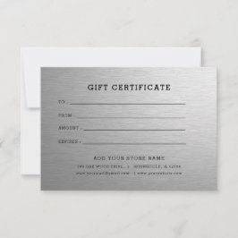 ロゴ付きミニマルなビジネスギフト証明書