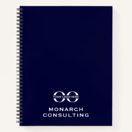 ロゴ付きミニマルなビジネスノートブック ノートブック