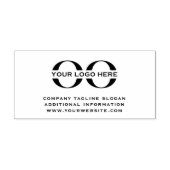 ロゴ付きミニマルなラバーセルフインキングスタンプ セルフインキングスタンプ (デザイン)