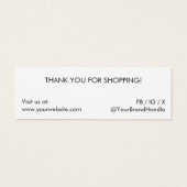 ロゴ付きミニマルジュエリーイヤリングディスプレイ (裏面)