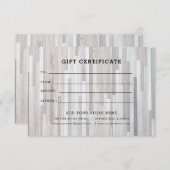 ロゴ付きミニマルビジネスギフト証明書 (正面/裏面)