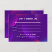 ロゴ付きミニマルビジネスギフト証明書 (正面/裏面)