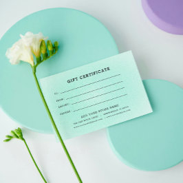 ロゴ付きミニマルビジネスギフト証明書