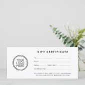 ロゴ付きミニマル事業証明書 (スタンド正面)