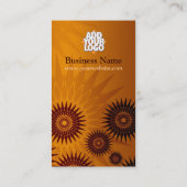 ロゴ付きメタリックゴールデンサンシャイン 名刺 (裏面)