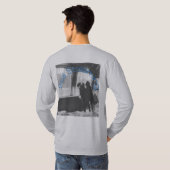 ロゴ付きメンズティーシャツ長袖 Tシャツ (裏面フル)