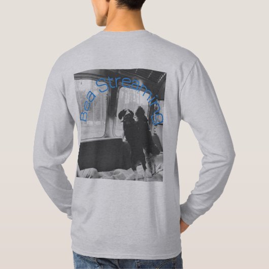 ロゴ付きメンズティーシャツ長袖 Tシャツ (裏面)