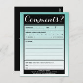 ロゴ付きメーリングリストコメントカード ポストカード (正面/裏面)