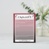 ロゴ付きメーリングリストコメントカード ポストカード (スタンド正面)