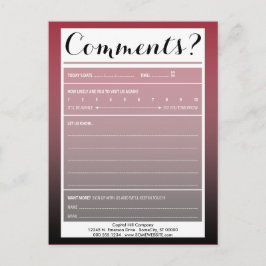 ロゴ付きメーリングリストコメントカード ポストカード