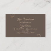 ロゴ付きライトブラウン装飾品華美 名刺 (裏面)