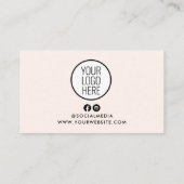 ロゴ付きラッシュブローアポイントメントリマインダーカード 名刺 (裏面)