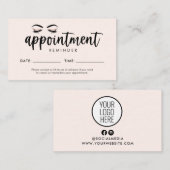 ロゴ付きラッシュブローアポイントメントリマインダーカード 名刺 (正面/裏面)