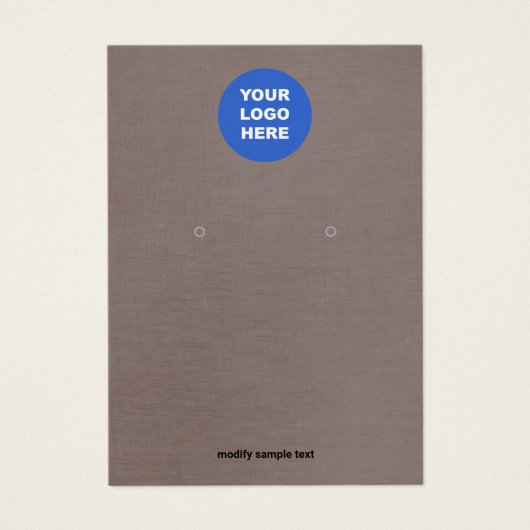 ロゴ付きループのイヤリングディスプレイカードの追加 (正面)