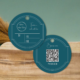 ロゴ付き丸いガソリンブルーつるラベル フェイバータグ