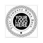 ロゴ付き丸い自己インク返却会社スタンプ セルフインキングスタンプ (デザイン)