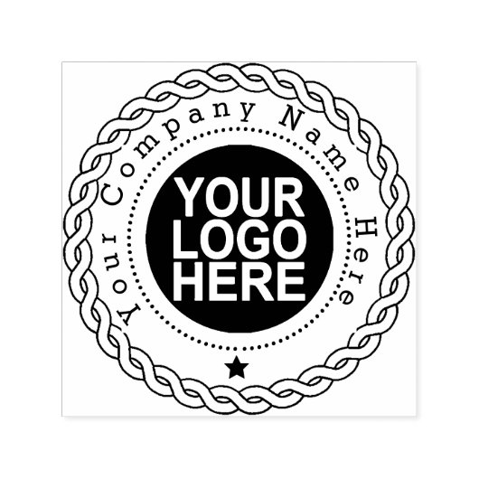 ロゴ付き丸い自己インク返却会社スタンプ セルフインキングスタンプ (デザイン)